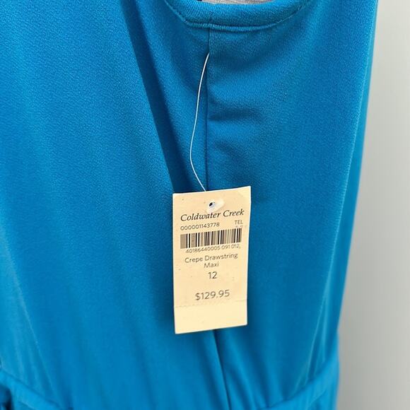 Coldwater Creek | Crepe Drawstring Maxi Size 12 NWT - Picture 6 of 9